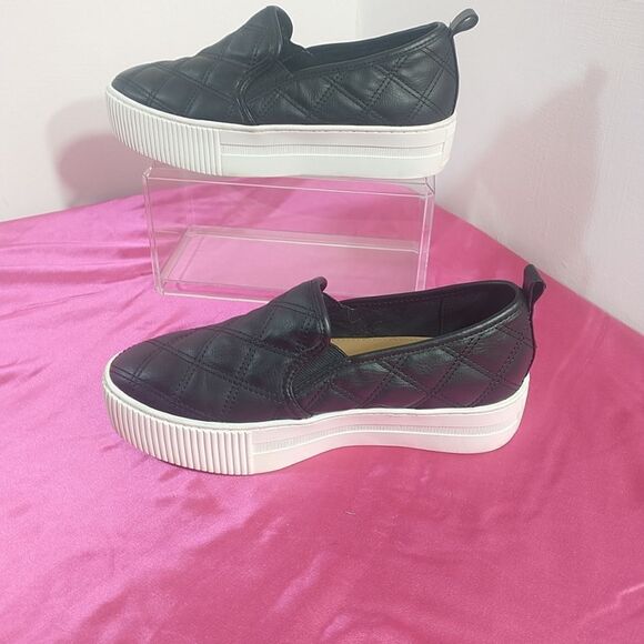 14TH & UNION Black Quilted Platform Sneakers Shoes Women’s Size 6M faux leather. - Picture 3 of 10